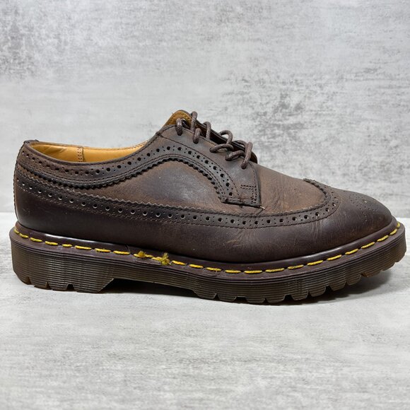 Dr Martens 3989 England Made Brogue Wingtip Oxford Shoes - Men's 7 UK / 8 US - Picture 4 of 10